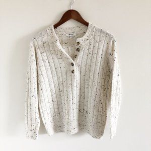 Madewell Speckled Buttoned Sweater XXS Knit